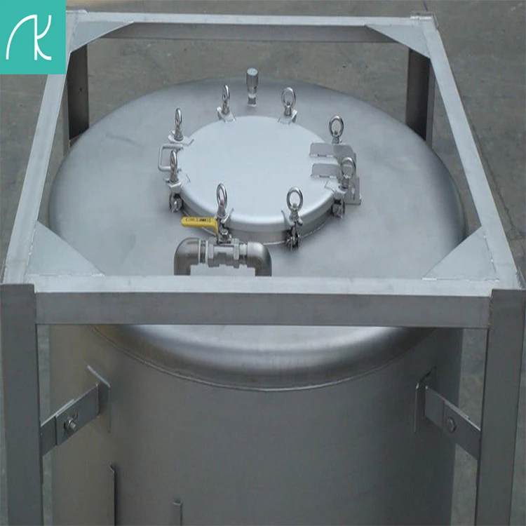 1000L chemical stainless steel sodium hydroxide storage tank