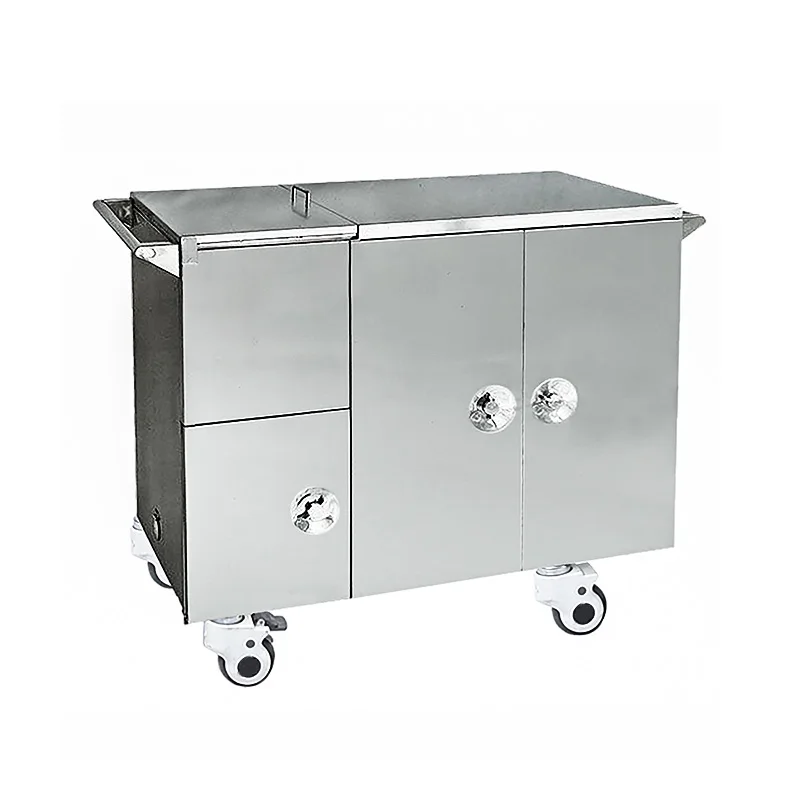 Movable Medical Hospital Food Carts Stainless Steel With Wheels