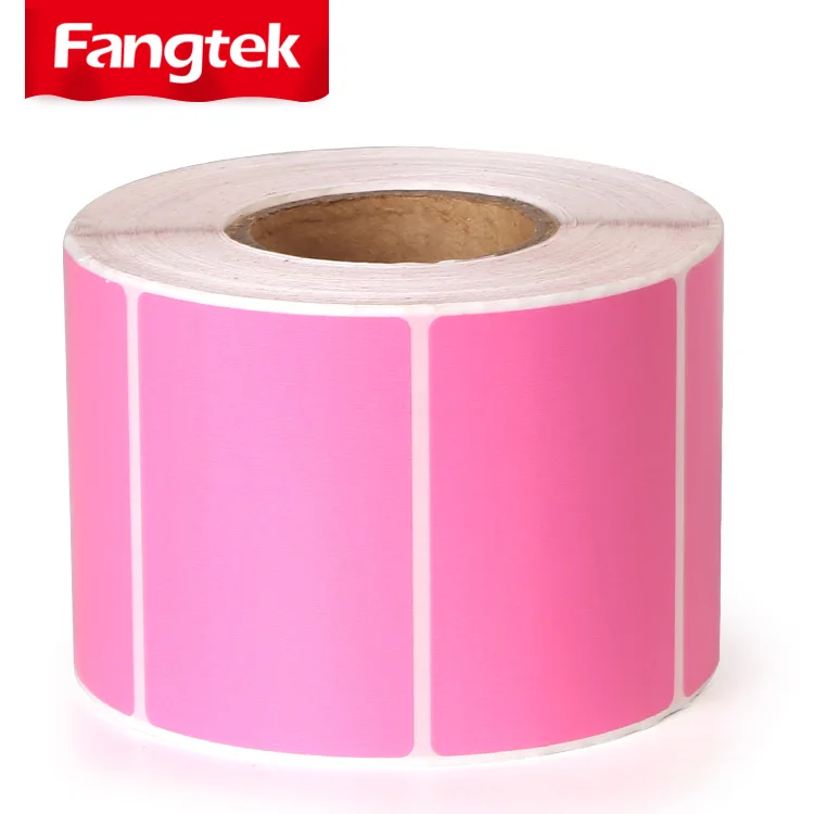 Color Labels Sticker Roll Red Colorful Self-Adhesive Thermal Paper Label for Shipping
