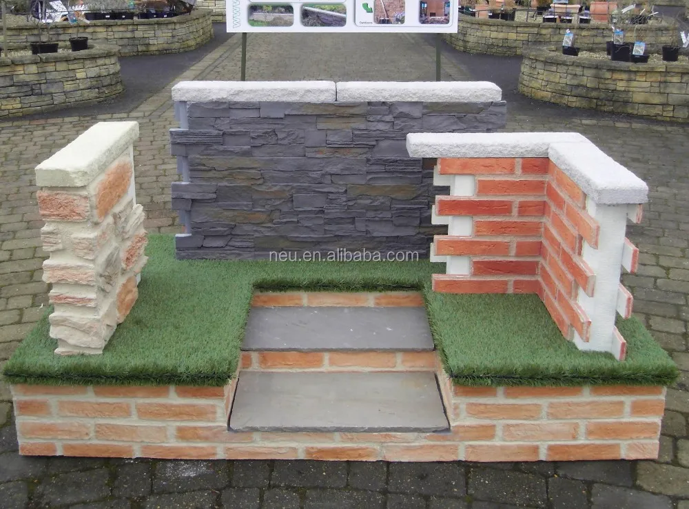 3D Wave stone finish polyurethane siding panels for exterior wall decor