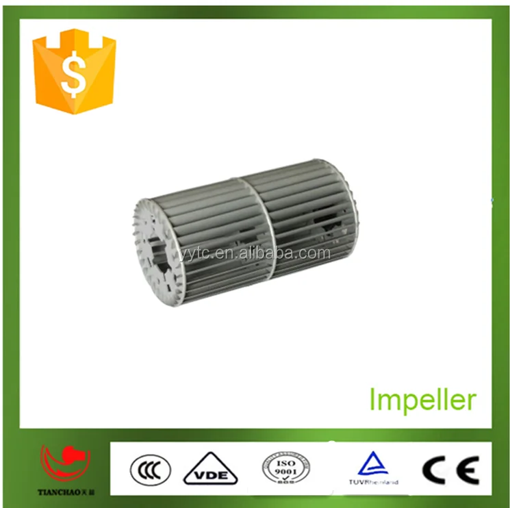 Cross flow impeller aluminium material design for air conditioner