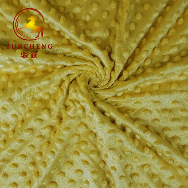 wholesale Super soft 100% polyester Baby Cuddle Minky Dot Plush Fabric