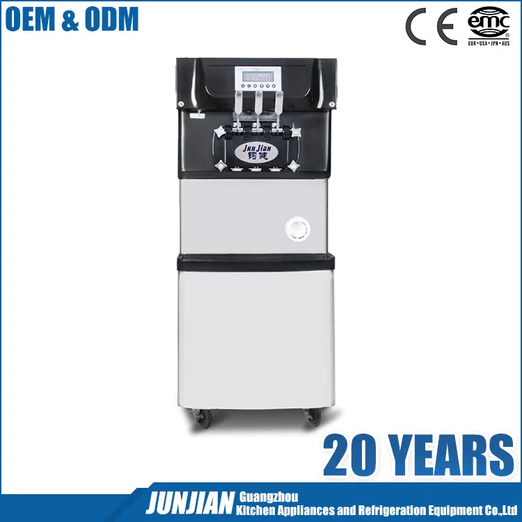 
Three Flavors 201 Stainless Steel Air Pump Soft Serve ice cream making machine commercial 