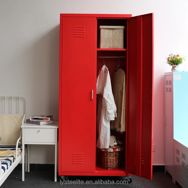 RED color employee lockers small storage lockers for kids bedrooms