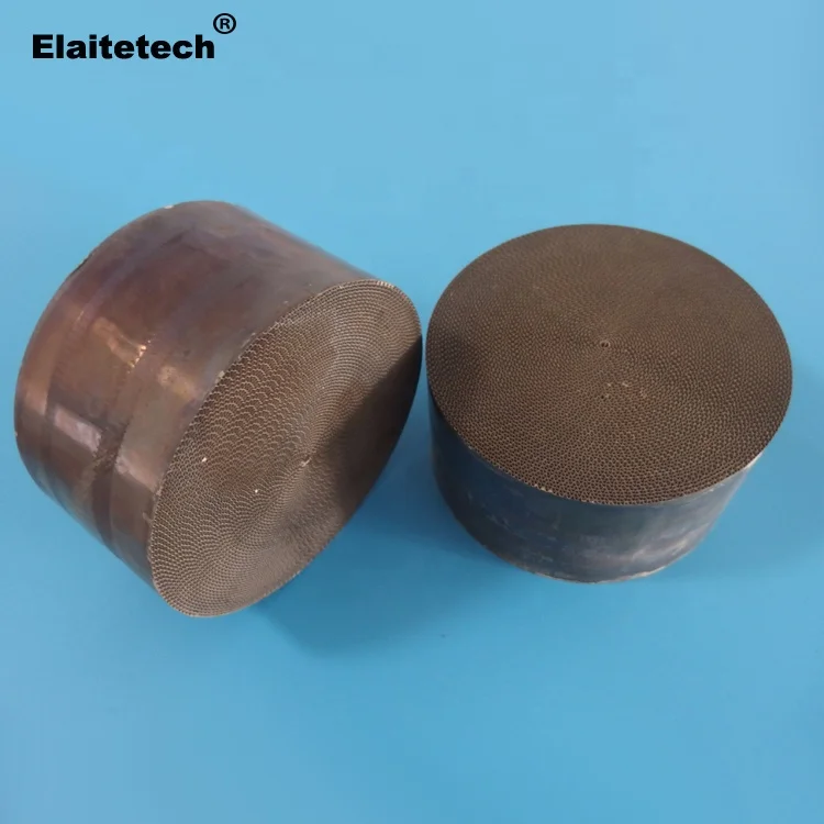 Metallic honeycomb monolith catalyst support/carrier for DOC catalytic converter