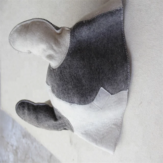 Wool felt sauna hat sauna hood in one seamless piece