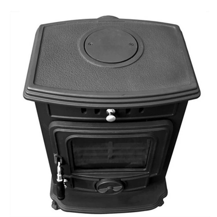 Smaller Cast Iron Glass Window Secondary Burn Wood Coal Burning Stoves Top Or Rear Flue