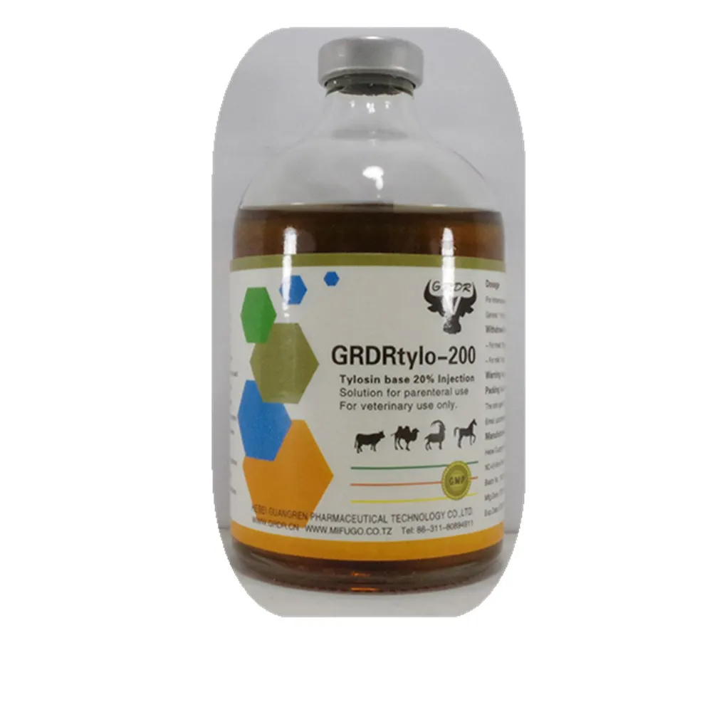 
Racing horse 20% Tylosin Injection for respiratory disease 