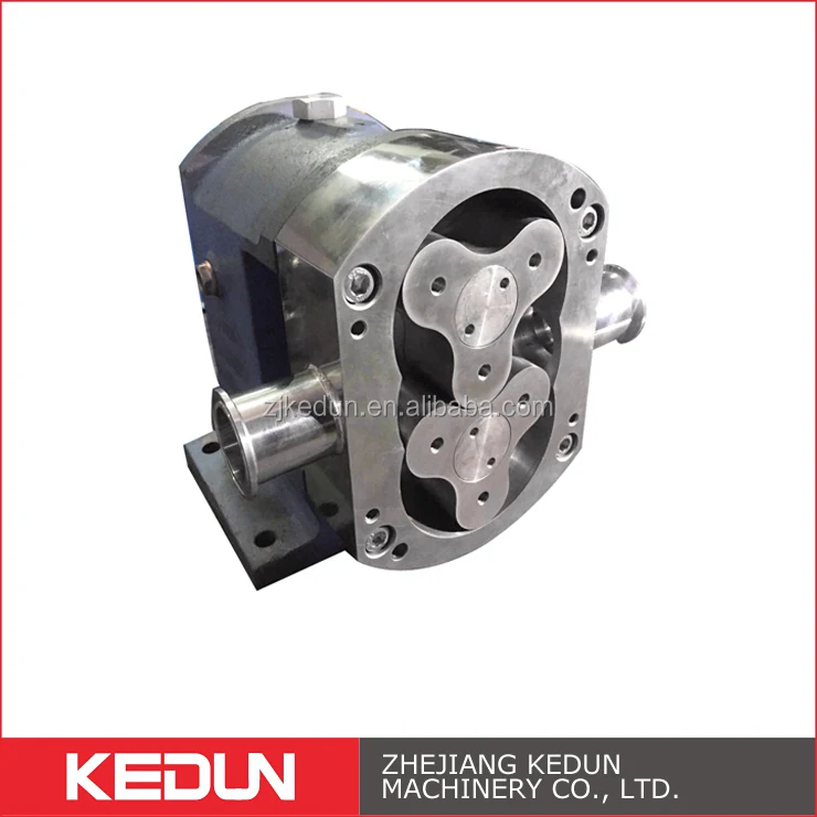 Manufacturer Sanitary stainless steel food grade rotary lobe pump for high viscosity liquid
