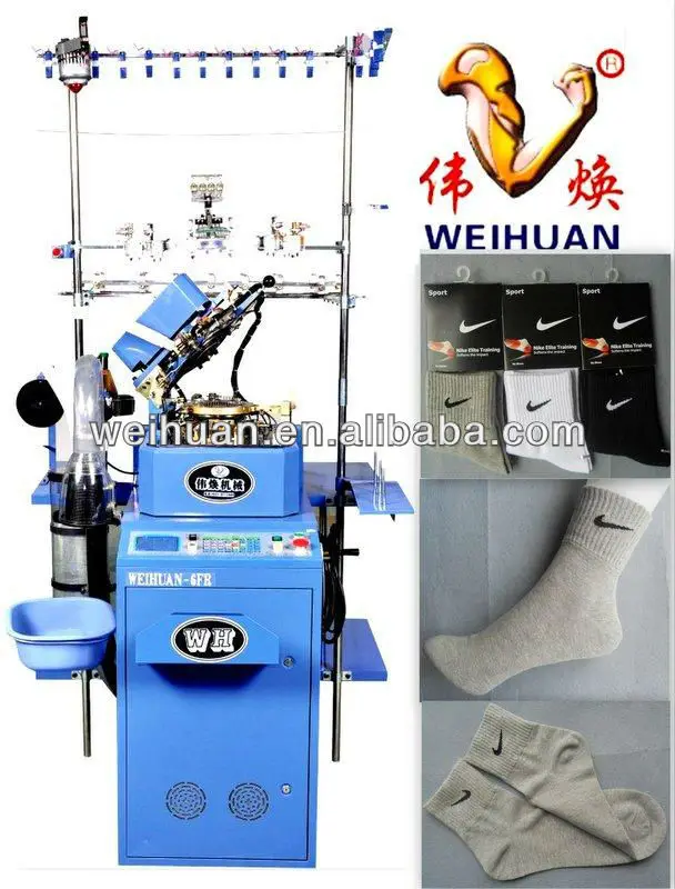 3.5 inch productive single cylinder sock machine for weaving cotton socks(WH-6F-A1)