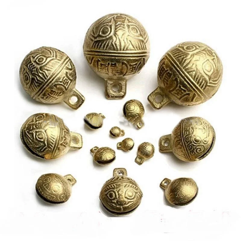 Brass Exorcise Evil Spirits Tiger Head Bells