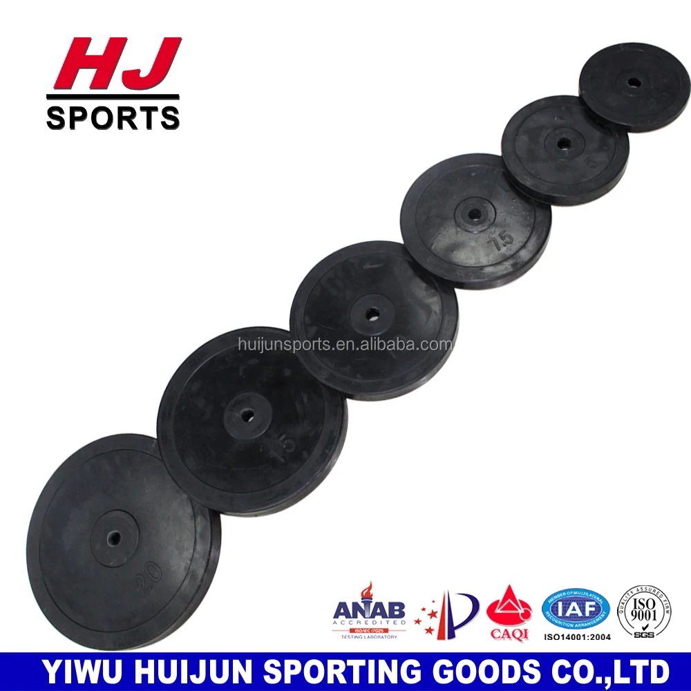HJ--A097A-A102A Fitness Equipment All-Rubber Bumper Weight Plate of 30mm bore for bodybuilding