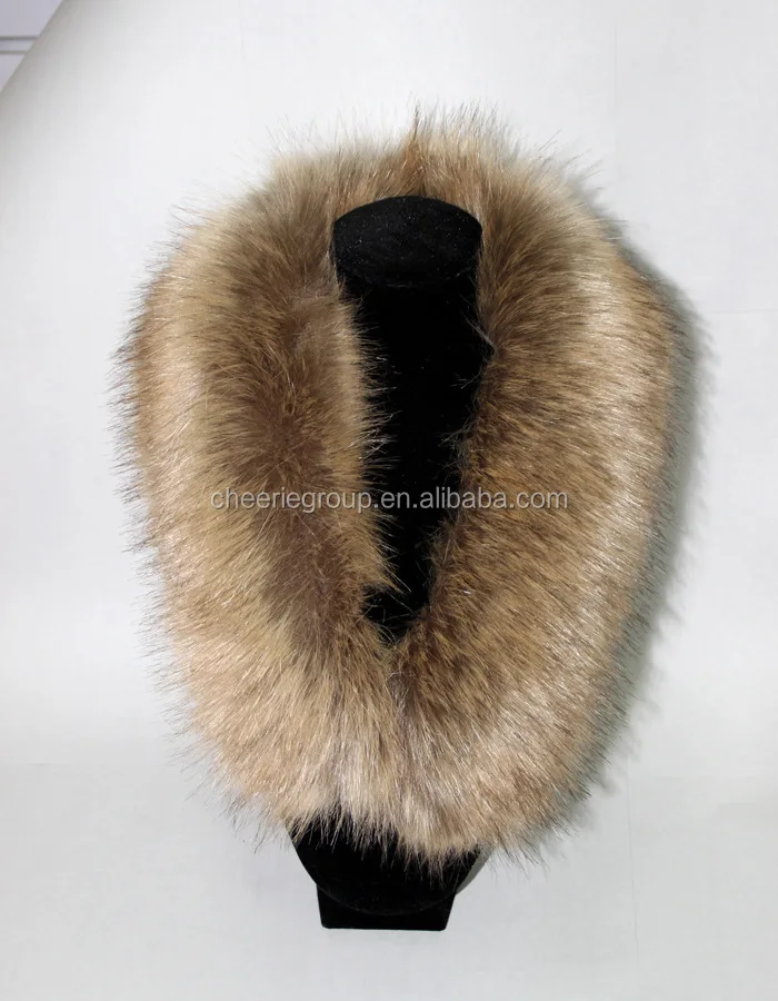 Natural mix colour big faux fur fake fox fur collar