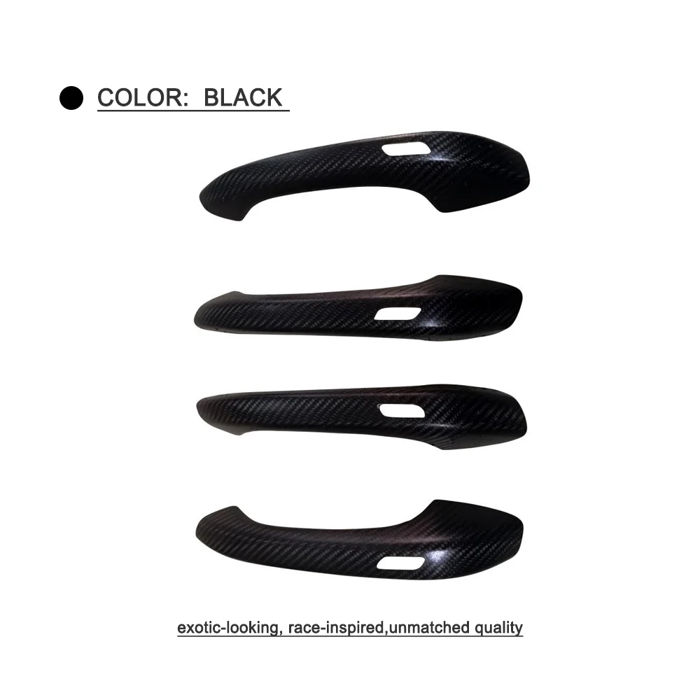 Carbon Fiber Side Door Handle Covers for Porsche Cayenne Turbo GTS Sport 2018