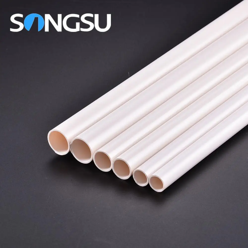 Factory direct sale lightweight plastic building material white pvc conduit pipe 5mm