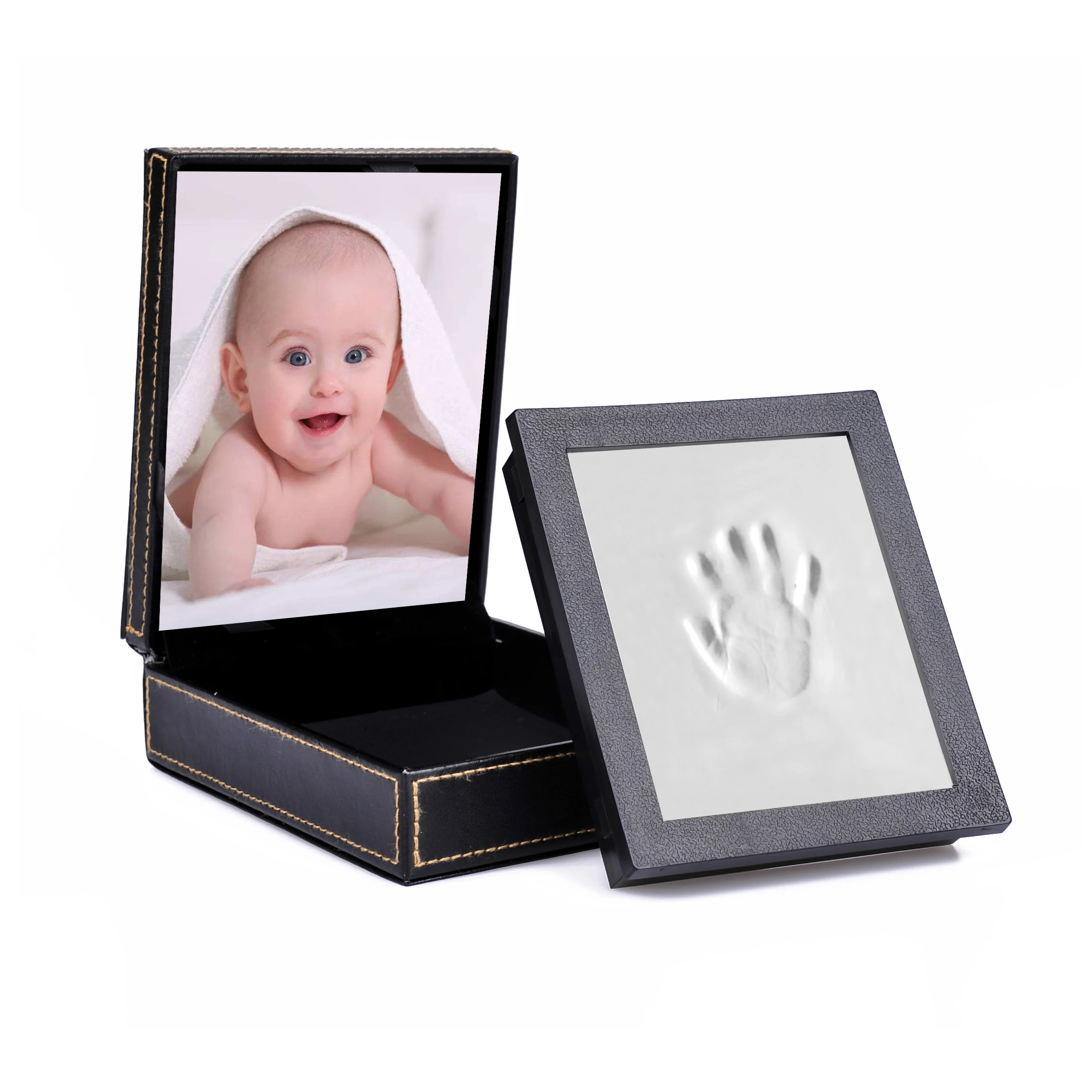 Baby Handprint Footprint Clay Photo Frame