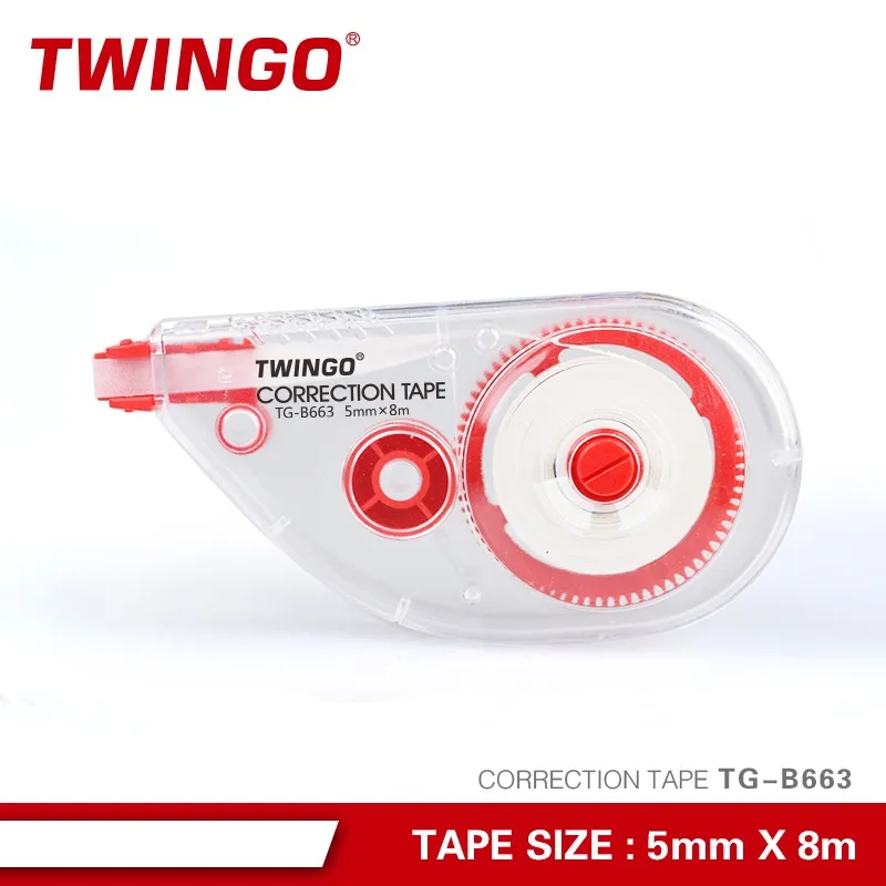 Correction Pen Manufactures Red Correction Tape with Pattern