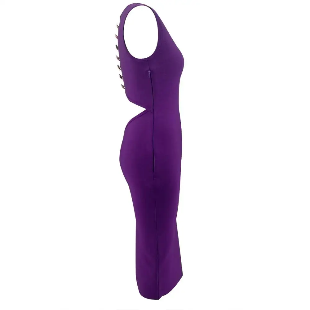 New arrival deep V-neck sexy sleeveless long skirts button decorative sexy dress