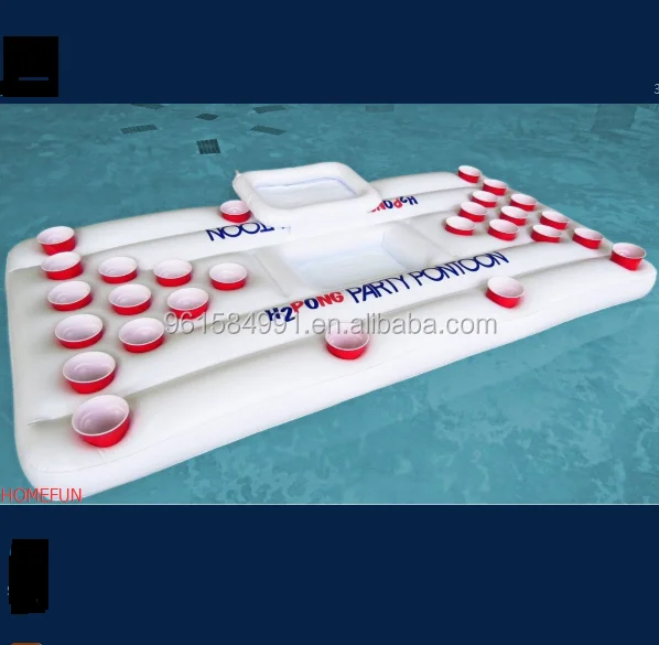 hot sale factory price inflatable table pool float swimming water play game with drink holders cooler