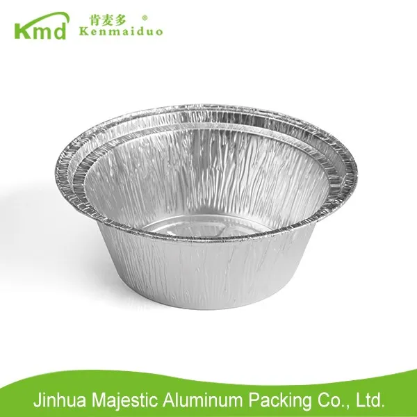 Disposable baking container small round 120ml aluminum foil baking cups with different color with flat lid