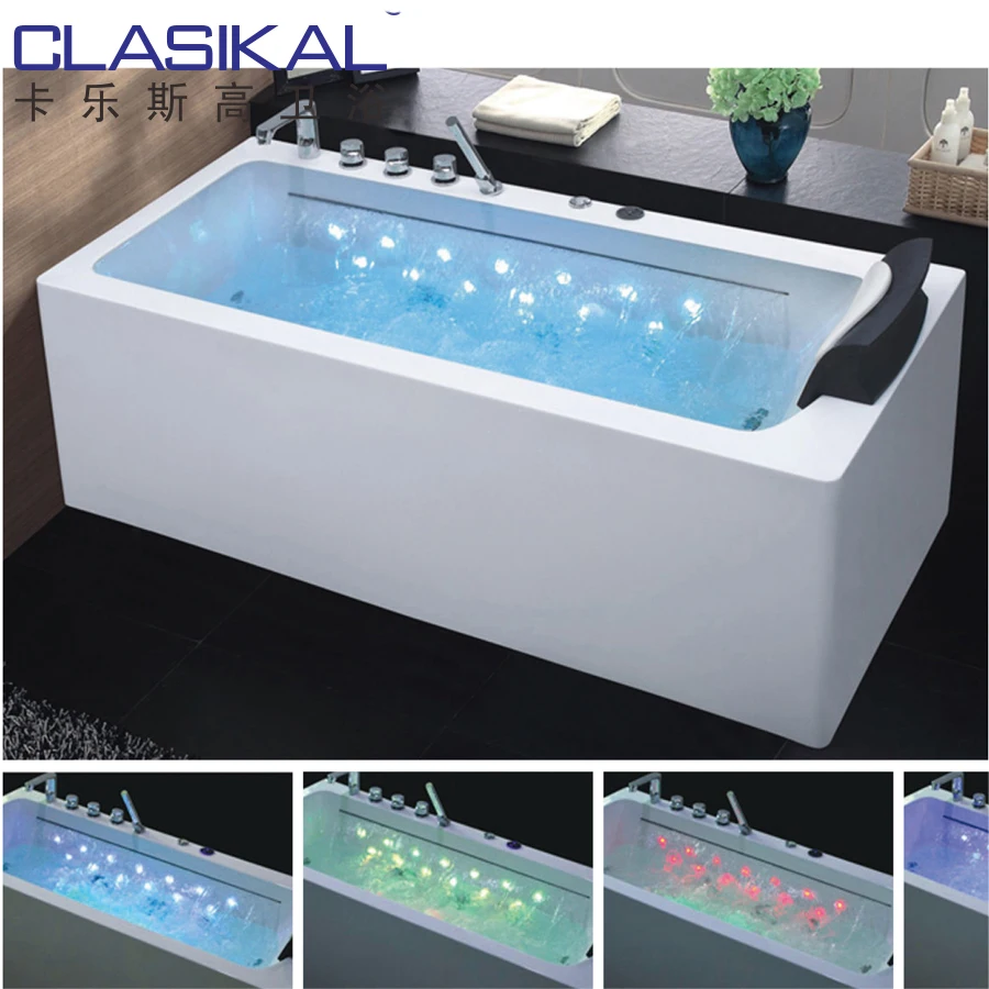 CLASIKAL Independent Massage Bathtub Acrylic Material Multifunctional Massage Bathtub Shenzhen Factory Direct Sales Hotel Home