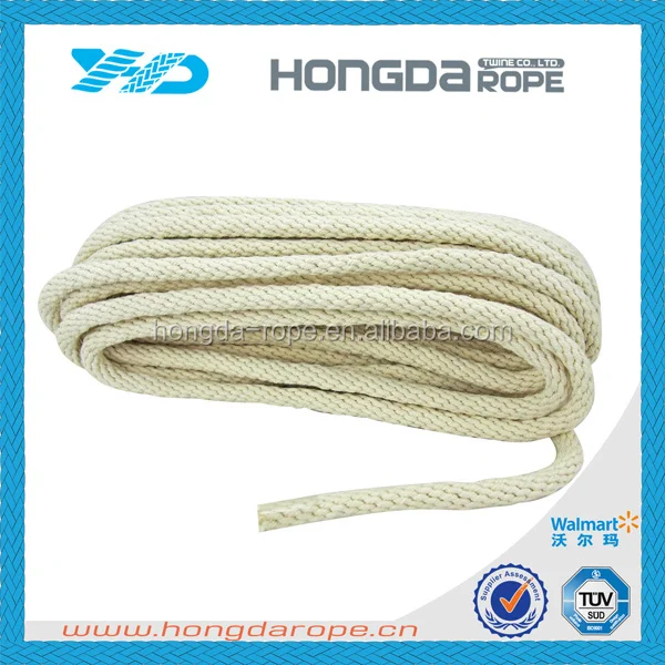 12 strand double braided rope 7 mm thick braided cotton twine