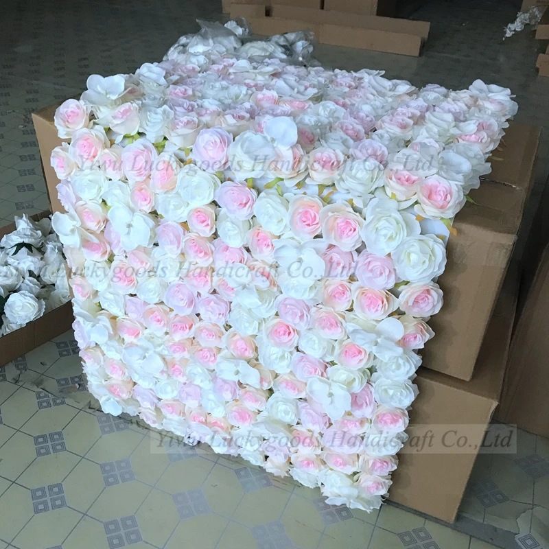LFB852 Factory direct wholesale flower wall cloth with white pink rose