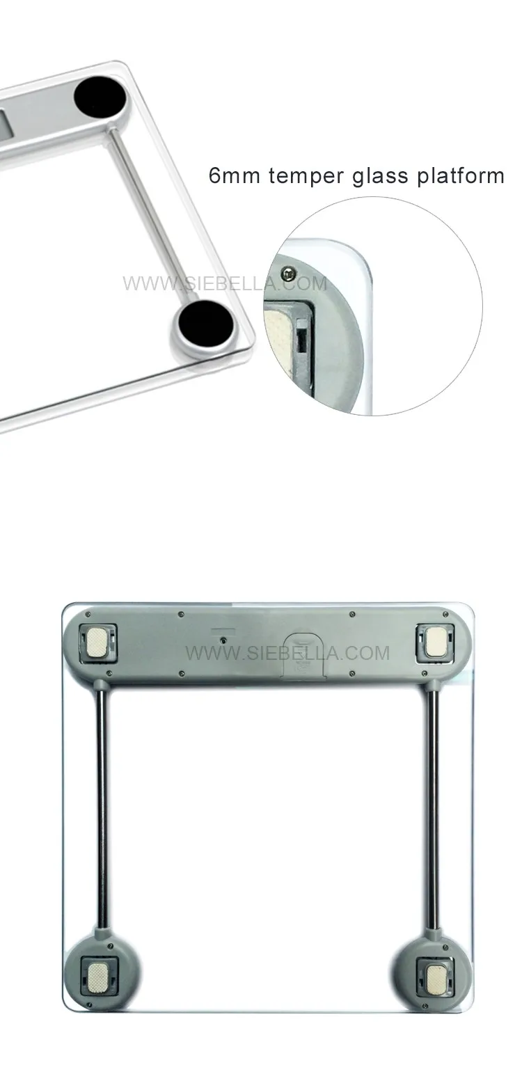Glass platform digital body scale