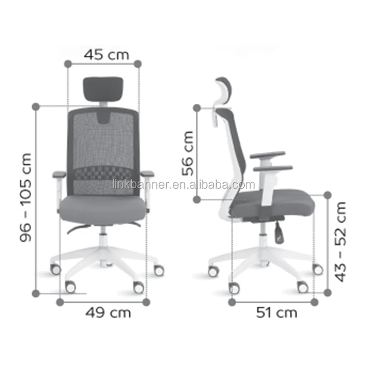 LK-8132B Full Mesh High Density Swivel Office Ergonomics Working Chair