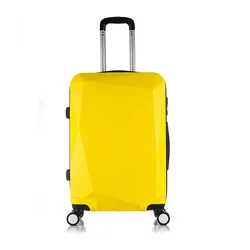 New Fashion Transparent PC Diamond Gloss Texture Luggage Cheap Sky Travel Time Rolling Custom Luggage