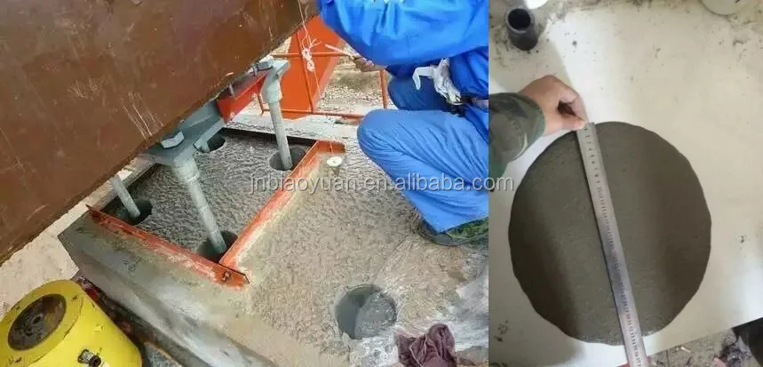 installation of heavy machinery grouting materials