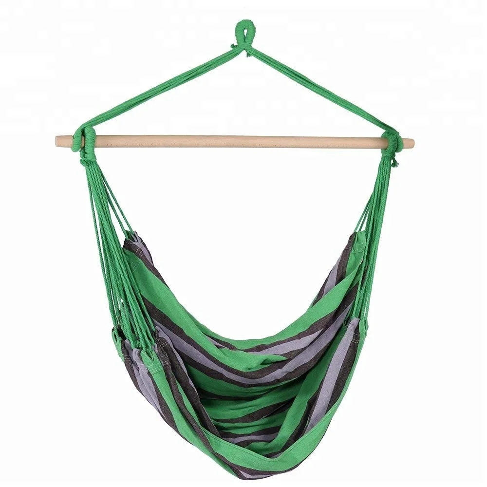 Cotton Fabric Rope Swing Patio Hammock Chair