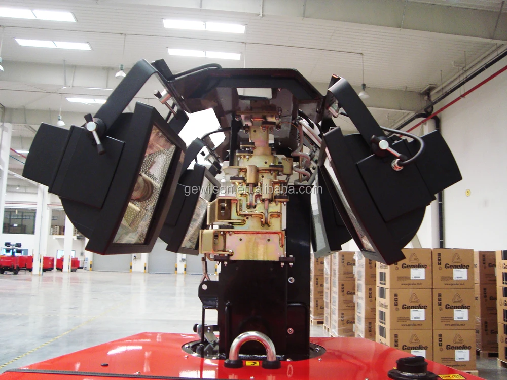 9m Hydraulic Mast Portable Diesel Engine Spotlights Light Tower