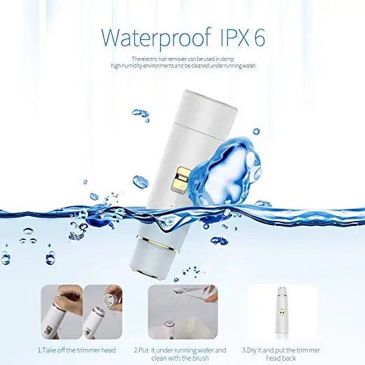 Beauty Care Set Waterproof Electric Lady Shaver 4 In 1  Painless Facial Hair Remover