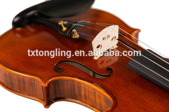 TL004-580) Famous violin brands flamed violin with case and rosin german violin craft