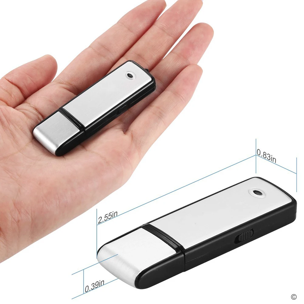 Support MP3 Player 8GB USB Flash Drive Mini Dictaphone