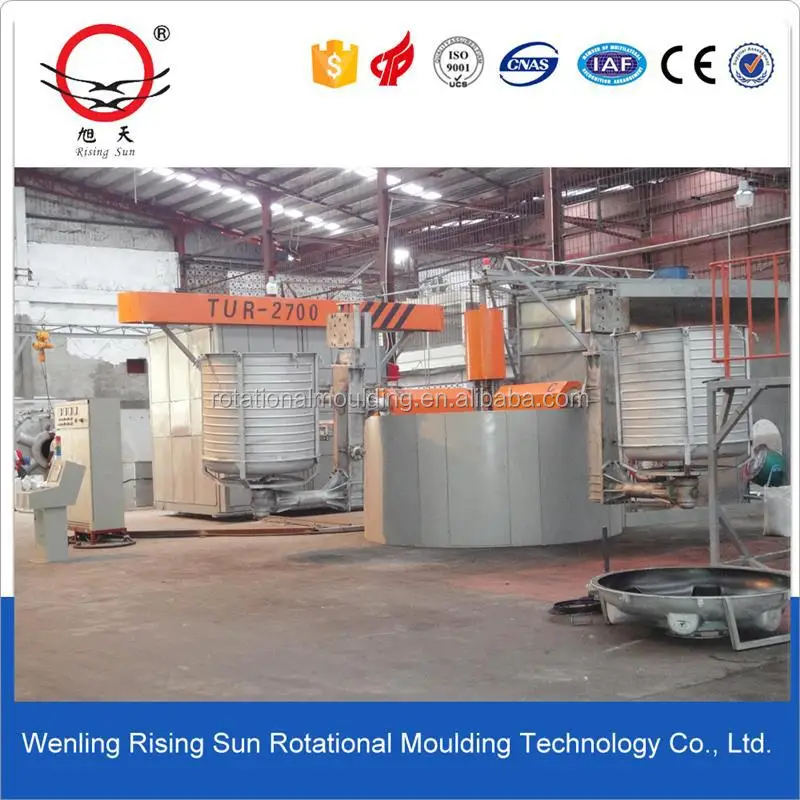 Rotomolding machine for making plastic Hygienic pallets Heavy duty