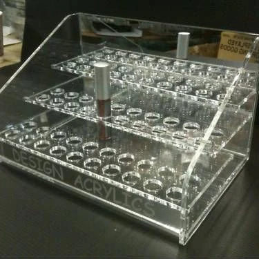 Clear Acrylic Nail Polish Cosmetic Display Stand Pure Acrylic Nail Polish Display Shelf