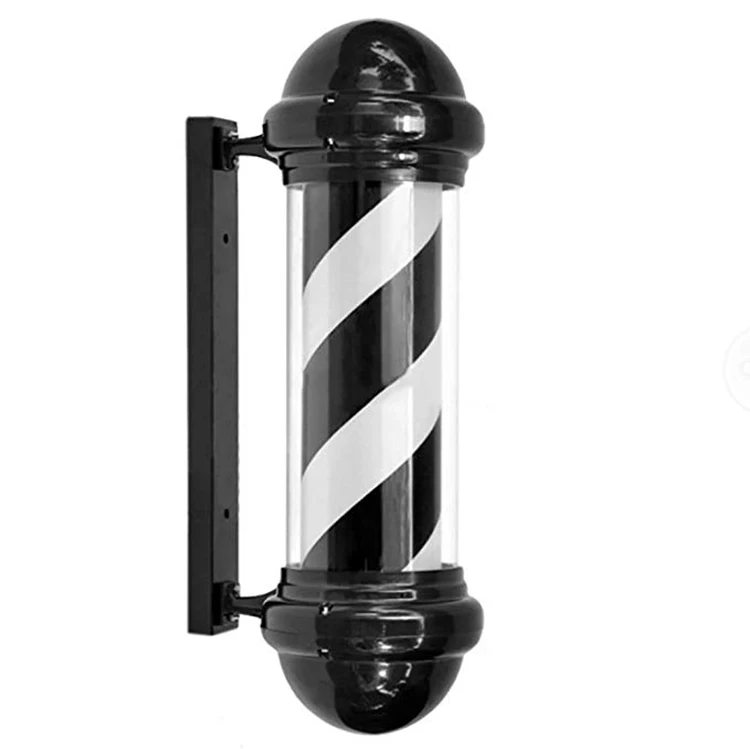 wholesale rotating salon barber pole black white for sale