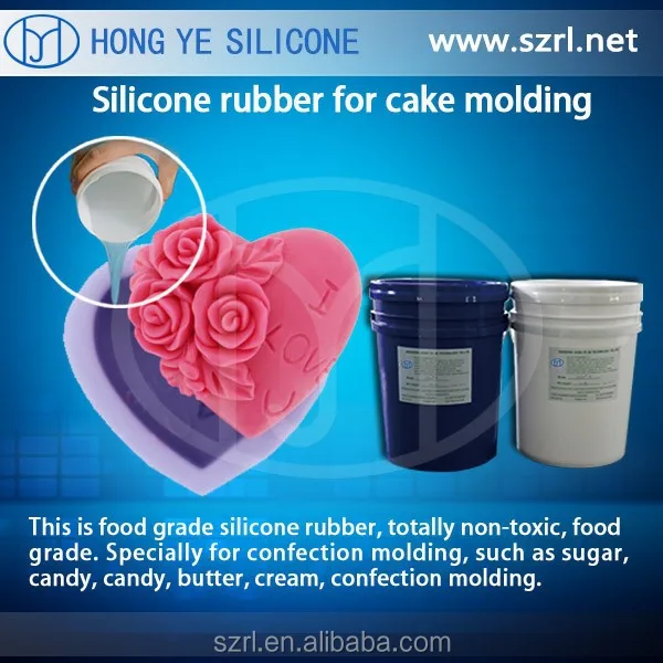 Food grade silicone molding compound for cake decorating