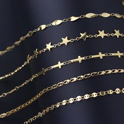 6161 Stainless Steel Real Gold Chain Necklace 18k Jewelry