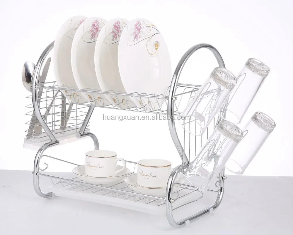 
Factory Wholesale Dishes and Plate Display Rack Kitchen Storage Rack 
