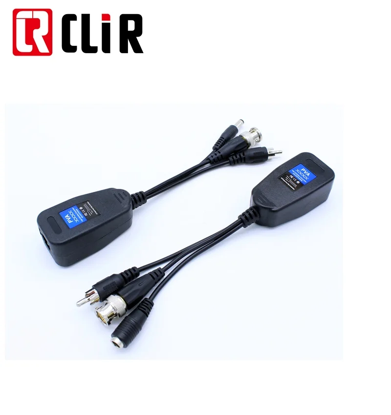 Passive Bnc To RJ45 Converter Power Video Audio HD CVI TVI AHD CVBS PVA Video Balun