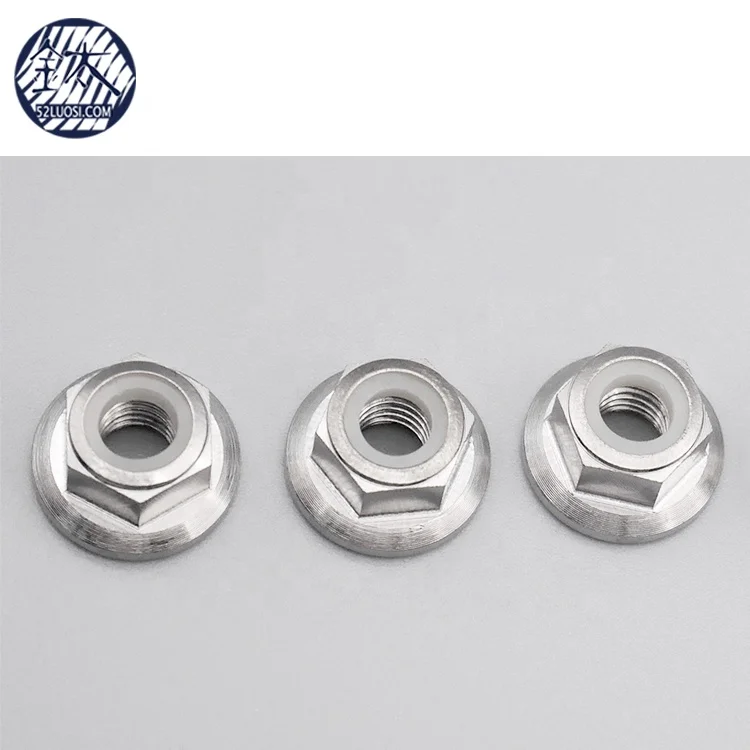 M3 M4 M5 M6 M8 M10 Titanium Hex Flanged Nylon Insert Lock Nuts