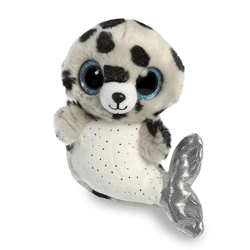 Cute stuffed shining animal big eye sea lion with plush china toy import