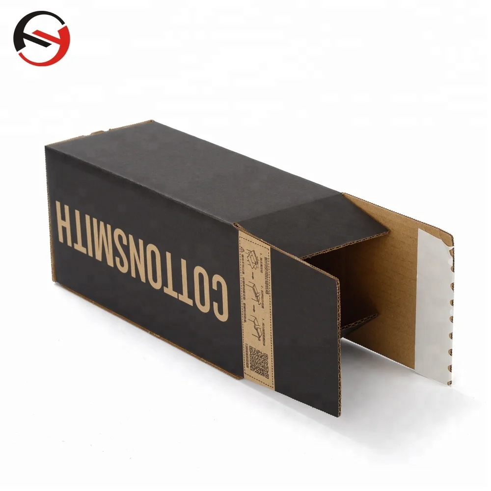 Kraft Corrugated Cardboard Easy Open Carton Water Bottles Package Self Seal Zipper Packaging Box for Water Bottles