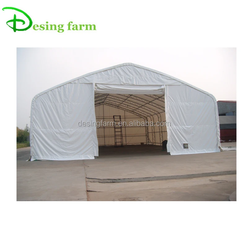 Large outdoor temporary industrial storage tent