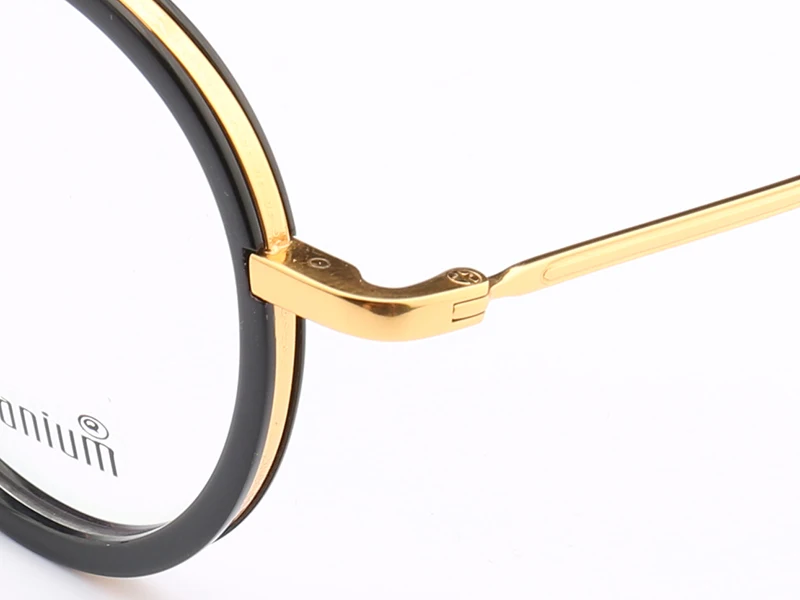 Fashionable titanium  design with the full acetate rim eyeglasses new models optical glasses 9117