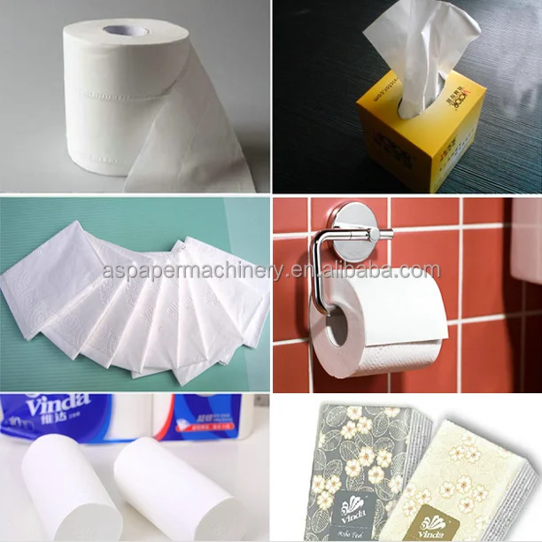2T/D pulp and waste paper recycling jumbo roll toilet tissue paper making machine price