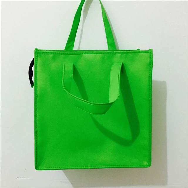 Reusable Insulated Non-woven Grocery tote cooler Shopping Bag With Zipper